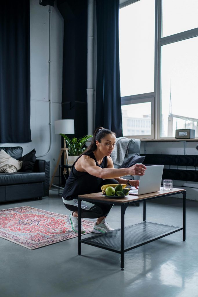 A Woman Using a Laptop